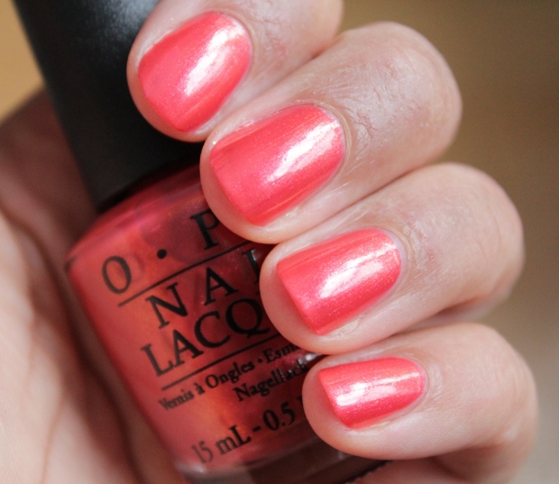 OPI go with the lava flow swatch
